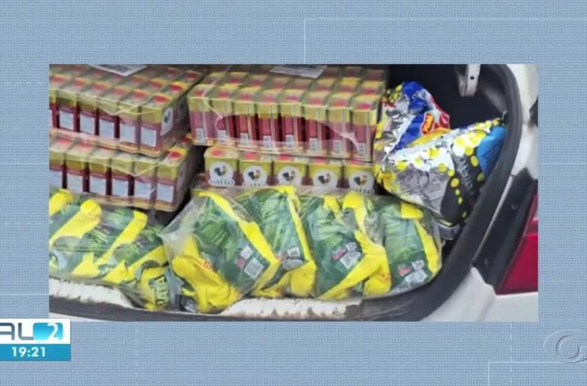  Dupla da Paraíba é presa por furto de 720 latas de azeite e 90 pacotes de supermercado atacadista em Maceió