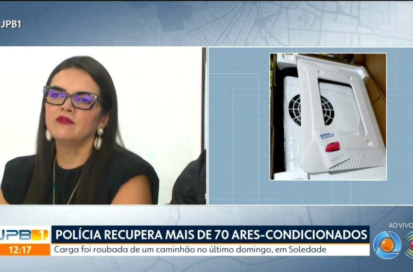  Mais de 90 aparelhos de ar-condicionado são recuperados pela polícia após roubo em Soledade, na PB