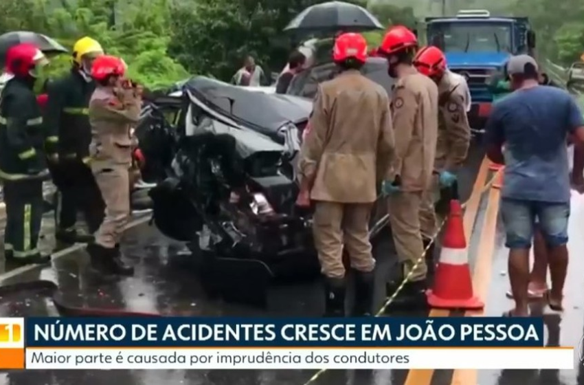  Número de acidentes de trânsito aumenta mais de 40% nas rodovias da Paraíba