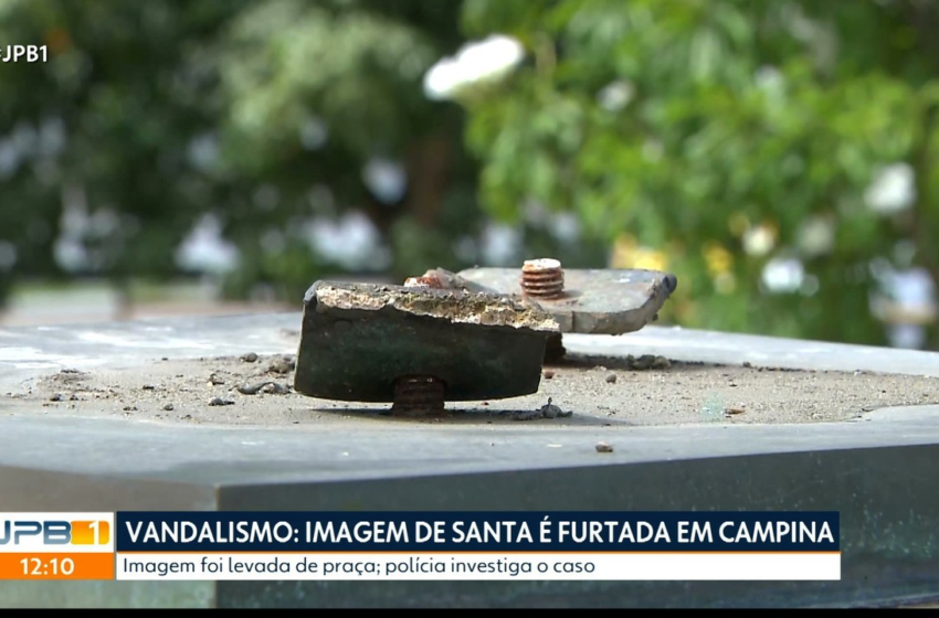  Três suspeitos são presos por furto e receptação de imagem de santa feita de bronze em Campina Grande