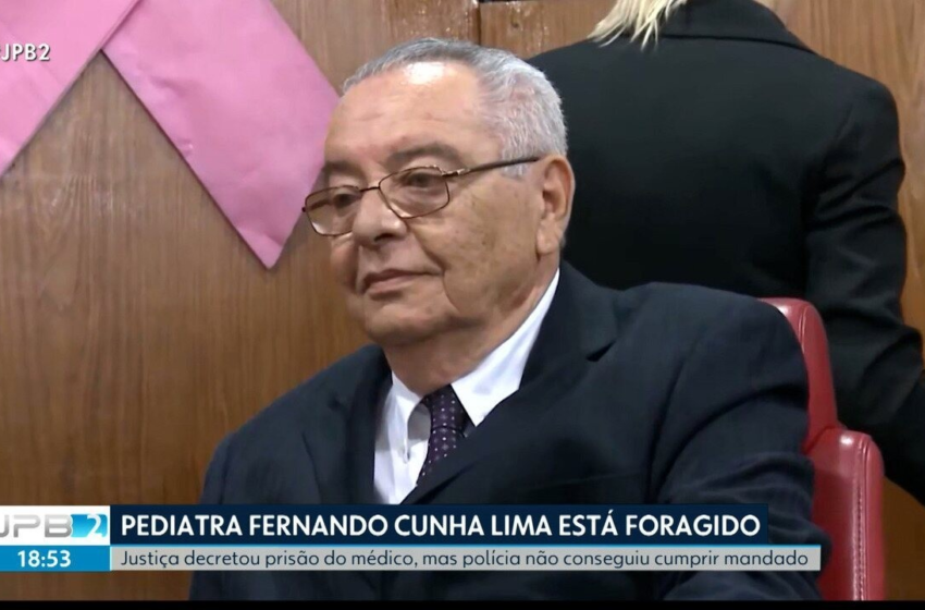  Justiça decreta nova prisão de Fernando Cunha Lima; pediatra acusado de estupros de crianças está foragido há 4 meses