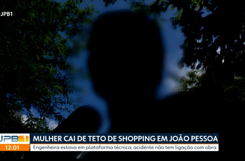  Mulher cai do teto de um shopping dentro de academia, em João Pessoa