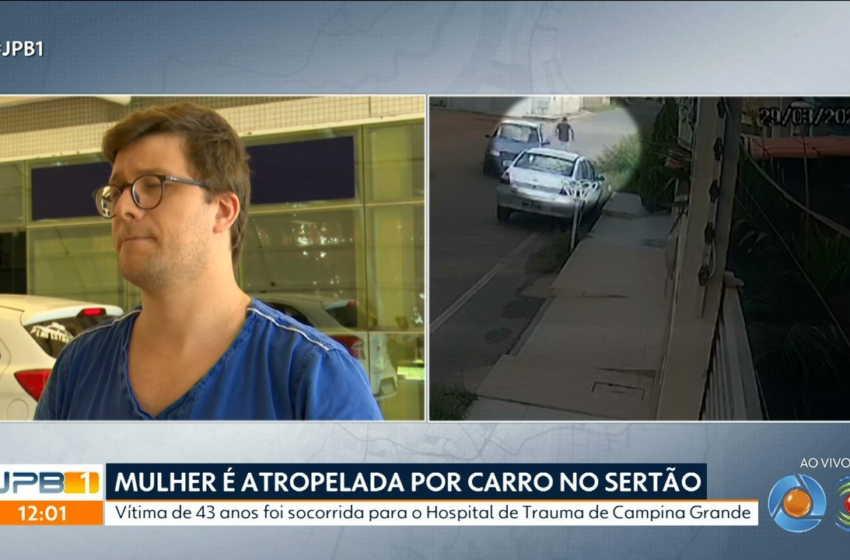  Mulher fica gravemente ferida após ter moto em que estava atingida por um carro, em Sousa, PB