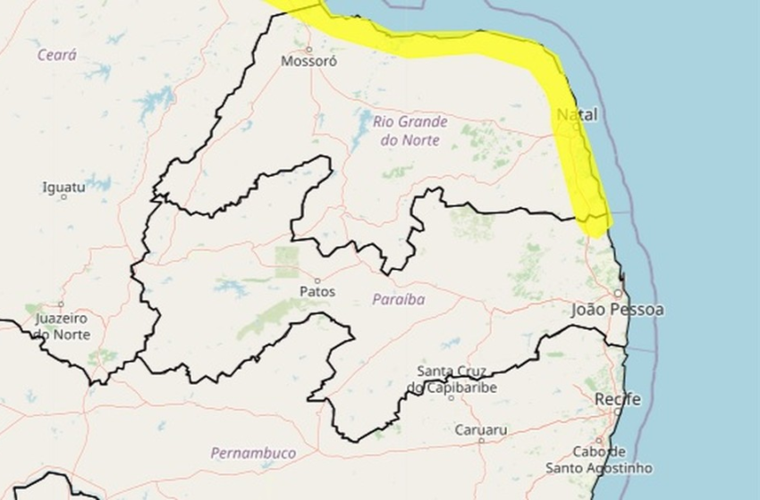 Inmet emite alerta de chuvas intensas para cidades da Paraíba; veja lista