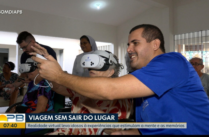  Realidade virtual é usada para que idosos 'viajem' sem sair do lugar: 'é uma vivência inigualável'