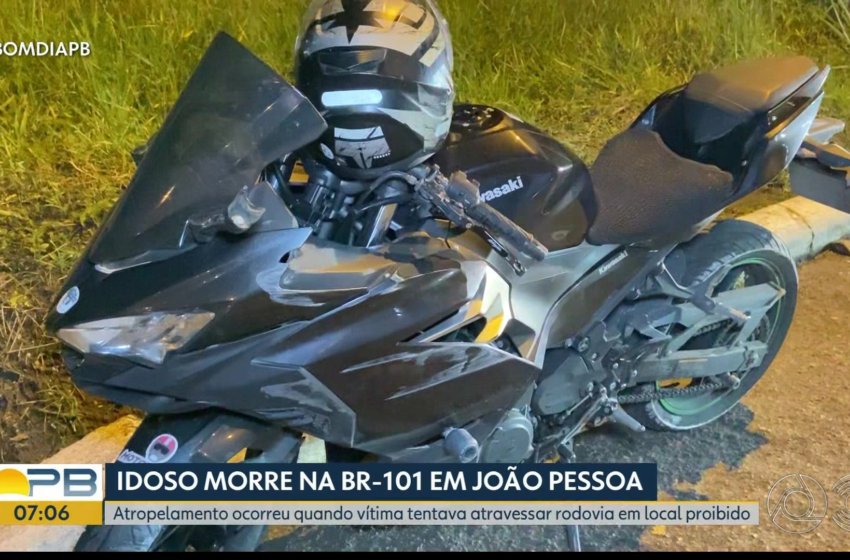 Idoso morre atropelado ao tentar atravessar a BR-101, em João Pessoa