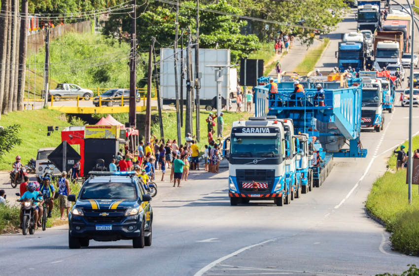  Escolta do novo transformador de 250 toneladas em rodovias federais da PB começa nesta quarta (7)