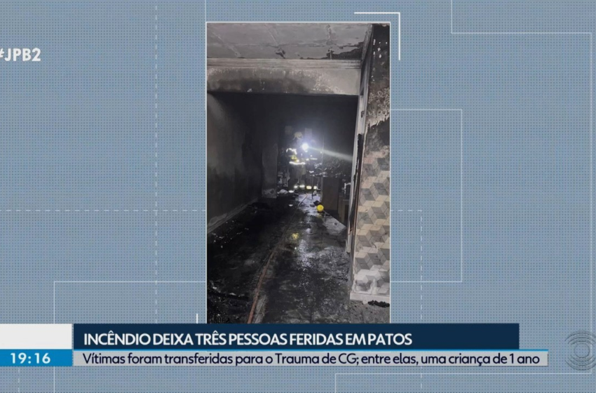 Morre segunda vítima de incêndio em Patos que deixou bebê de 1 ano com 25% do corpo queimado