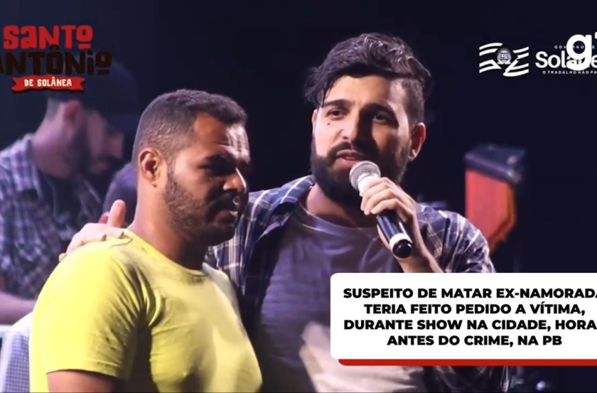  Cantor que recebeu em palco suspeito de matar ex-namorada revela tristeza após feminicídio: ‘chocado e sem dormir’