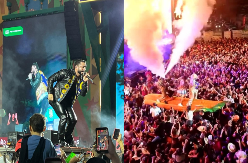 Henry Freitas abre show em palco improvisado no meio do público e Felipe Amorim ‘passeia’ de barco no encerramento do São João de Campina Grande