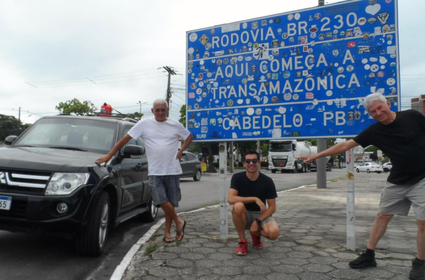  Pai e filho cruzam o país de carro pela Transamazônica, partindo da Paraíba: 'vendo a imensidão do Brasil'