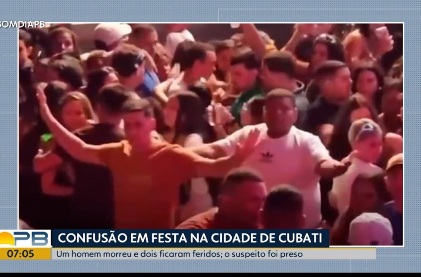 Briga em festa pública termina com um morto e dois feridos, em Cubati, na PB