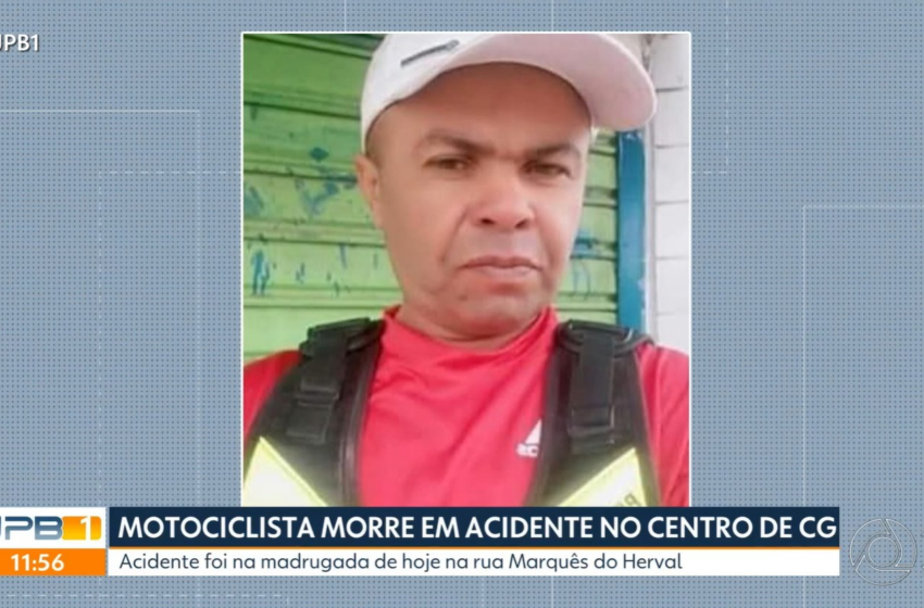Motociclista morre após perder o controle e cair de moto no Centro de Campina Grande