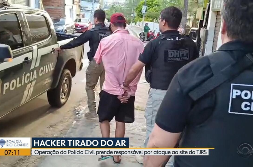 Hacker suspeito de ataque contra o Tribunal de Justiça do RS é preso; passo a passo do esquema foi divulgado na deep web, diz polícia