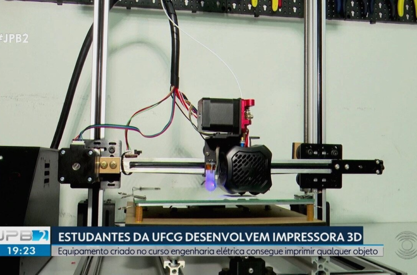 Estudantes de engenharia elétrica desenvolvem impressora 3D na UFCG: 'deu muito certo'