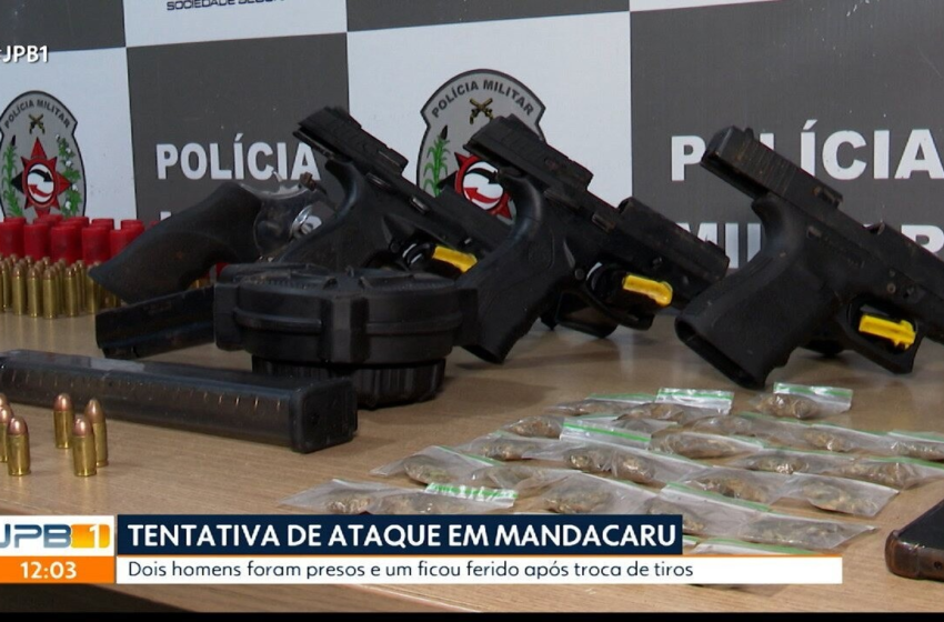  Dois homens são presos e um fica ferido durante tiroteio em João Pessoa