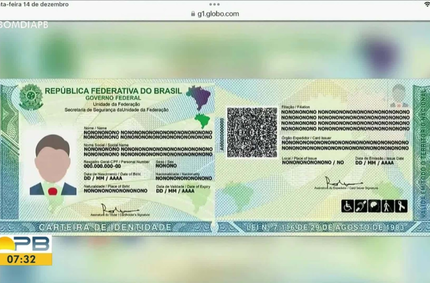  Paraíba emitiu quase 700 mil novas carteiras de identidade até julho; saiba como solicitar nova carteira de identidade