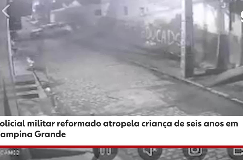 Criança que foi atropelada por policial militar reformado tem perna amputada em Campina Grande