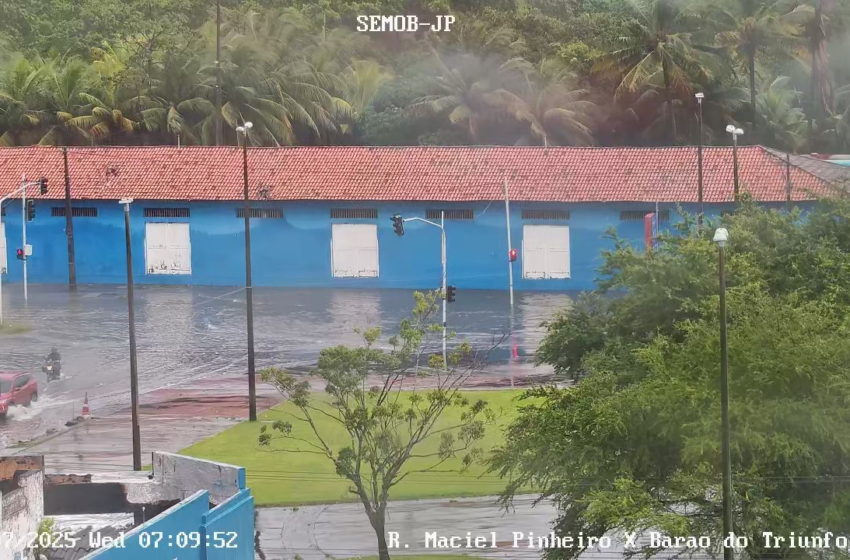  João Pessoa e cidades do Litoral da PB estão sob alerta de acumulado de chuvas